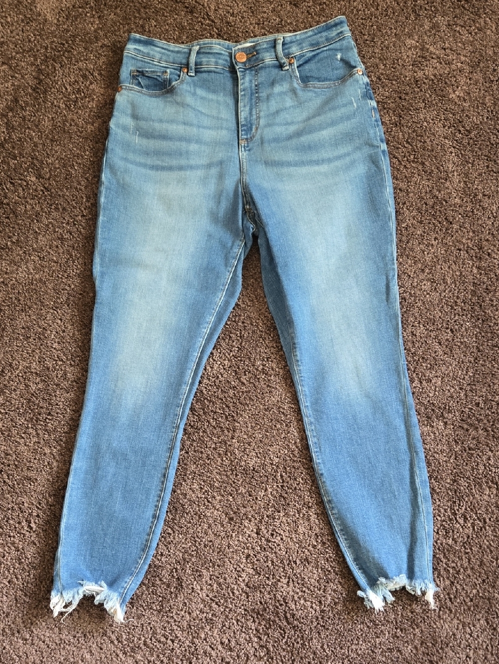 Ann Taylor Loft Blue Curvy High Waist Skinny Jeans 30 10